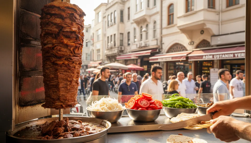 découvrez asım ustanın yeri döner à istanbul, un incontournable de la street food où authenticité et saveurs turques se rencontrent pour un repas inoubliable.