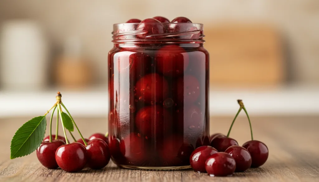 découvrez notre recette maison de cerises amarena, des fruits confits délicieusement plongés dans un sirop sucré, parfaits pour accompagner vos desserts et pâtisseries.